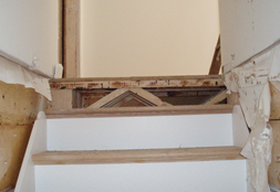 TYPICAL TOP STEP ON TWO STORY MODEL REQUIRES ON-SITE COMPLETION